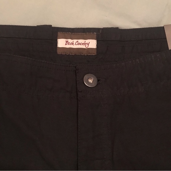 Men's Size 44W Back Country Cotton Black Cargo Shorts - Picture 5 of 8